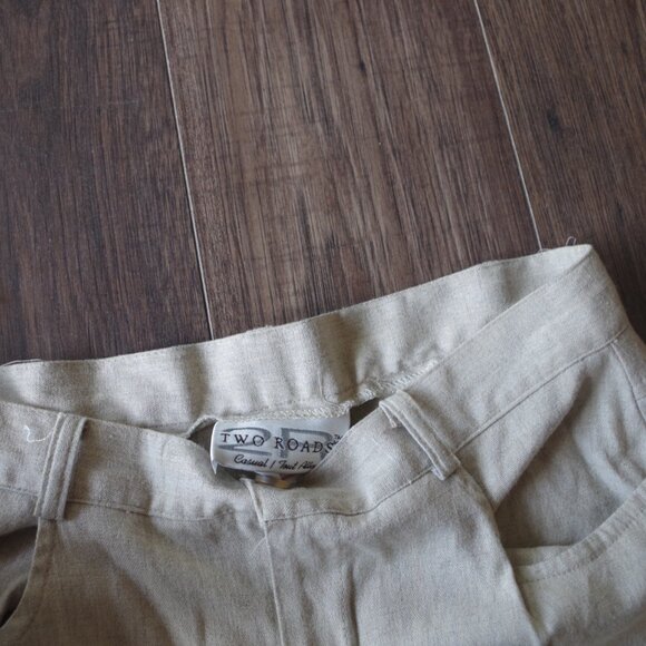 Vintage Two Roads Casual Tan Dress Looking High Waisted Women Pants - Picture 4 of 7